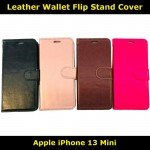 Leather Wallet Flip Stand Phone Book Case for Apple iPhone 13 Mini A2628 Fit Look